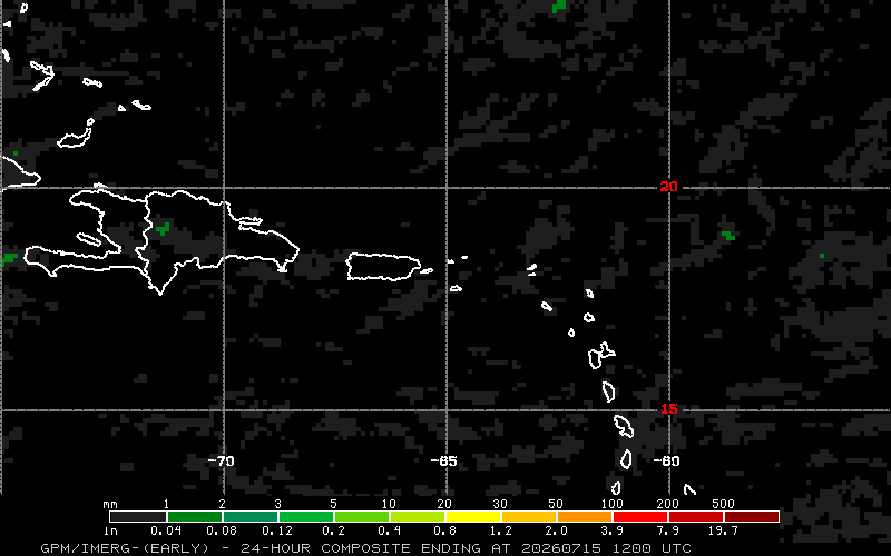24-Hour Rainfall Totals – Caribbean