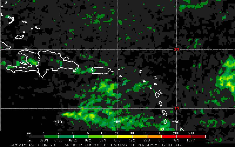 24-Hour Rainfall Totals – Caribbean
