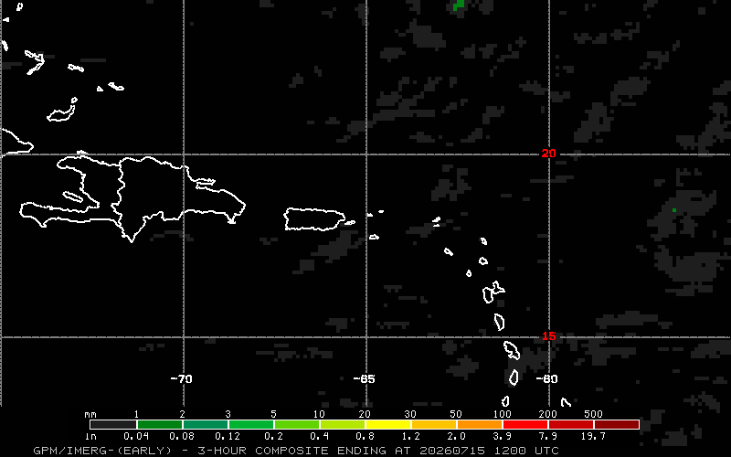 3-Hour Rainfall Totals – Caribbean