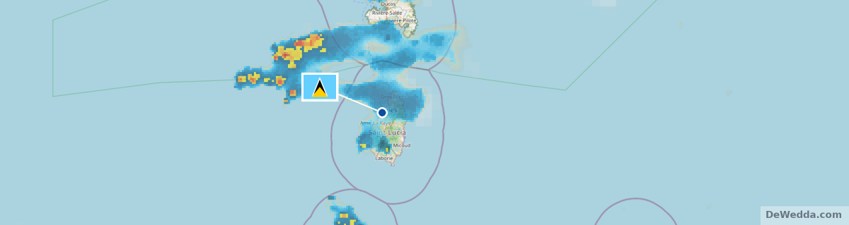 Forecast track for AL97, currently 470 miles from Saint Lucia