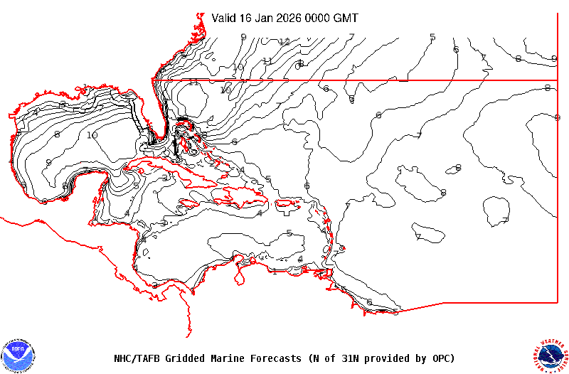 12-hr wave height forecast